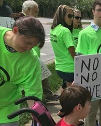 Rally at Isakson’s home office opposing Senate health plan  