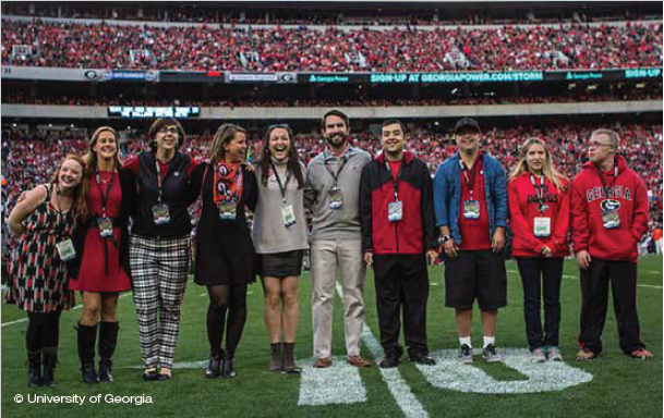 Destination Dawgs with the Student Government Association at the University of Georgia-Auburn football game at Sanford Stadium in Athens, GA.