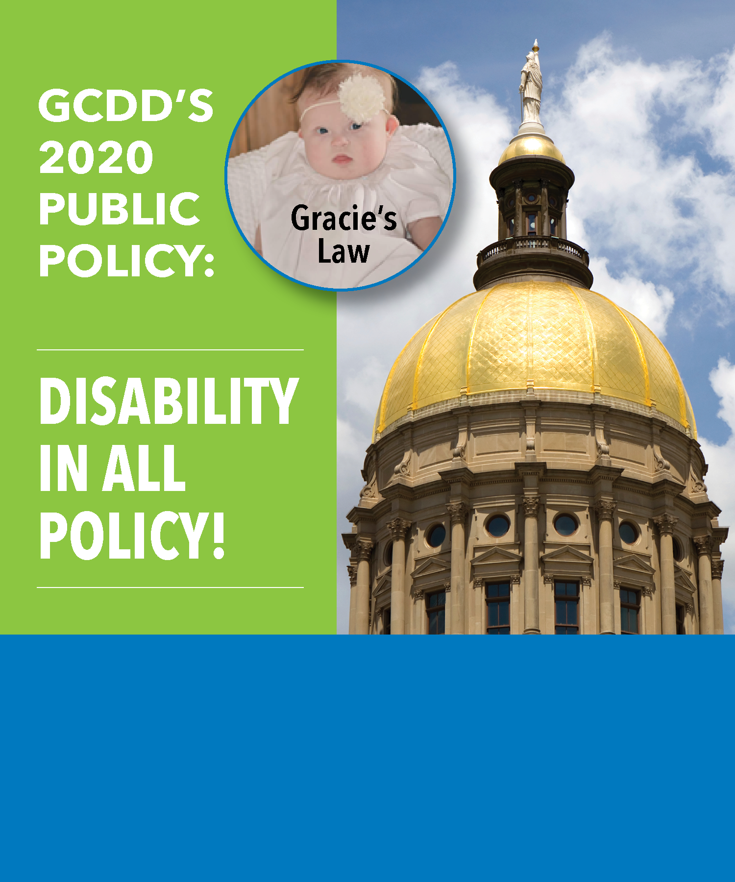 Georgia kicked off the 2020 legislative session with a new public policy team – Dr. Alyssa Lee and Charlie Miller. The council approved changes which allowed GCDD to engage with legislators to ensure people with developmental disabilities are considered in ALL policy, focusing on Gracie’s law, DD Waivers, competitive employment and more. Read more.