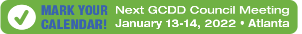 Mark Your Calendar! Next GCDD Meeting – January 13-14, 2022 in Atlanta