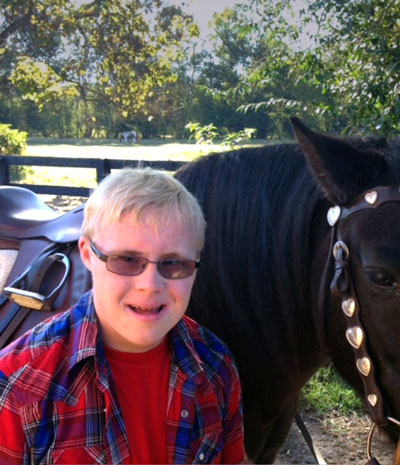 Jordan Huffman with horse