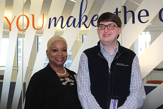 Matthew Roush with Rep Sheila Jones