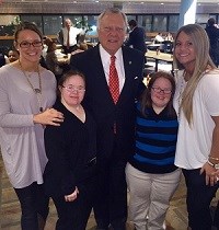 Governor Deal with disability advocates.